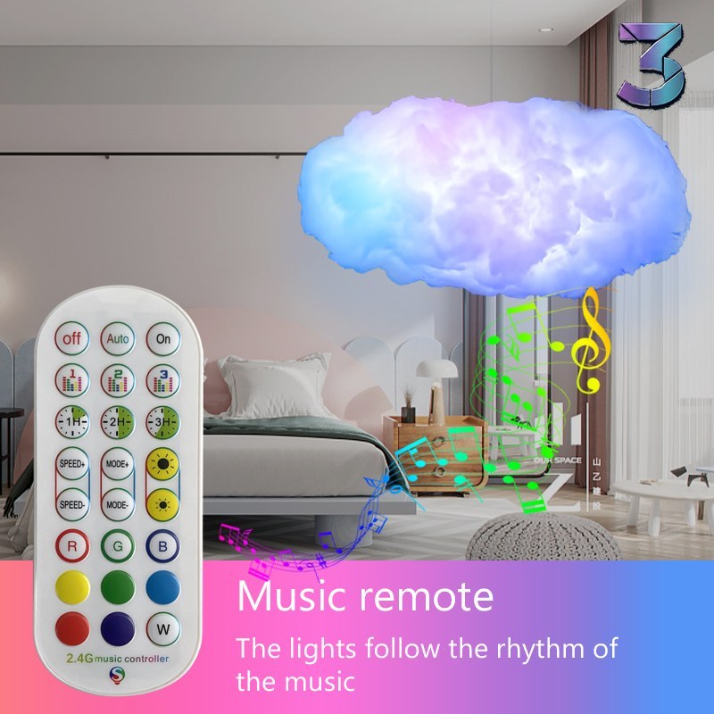 USB Cloud Light met app‑bediening en 3D RGBIC muziek‑sync