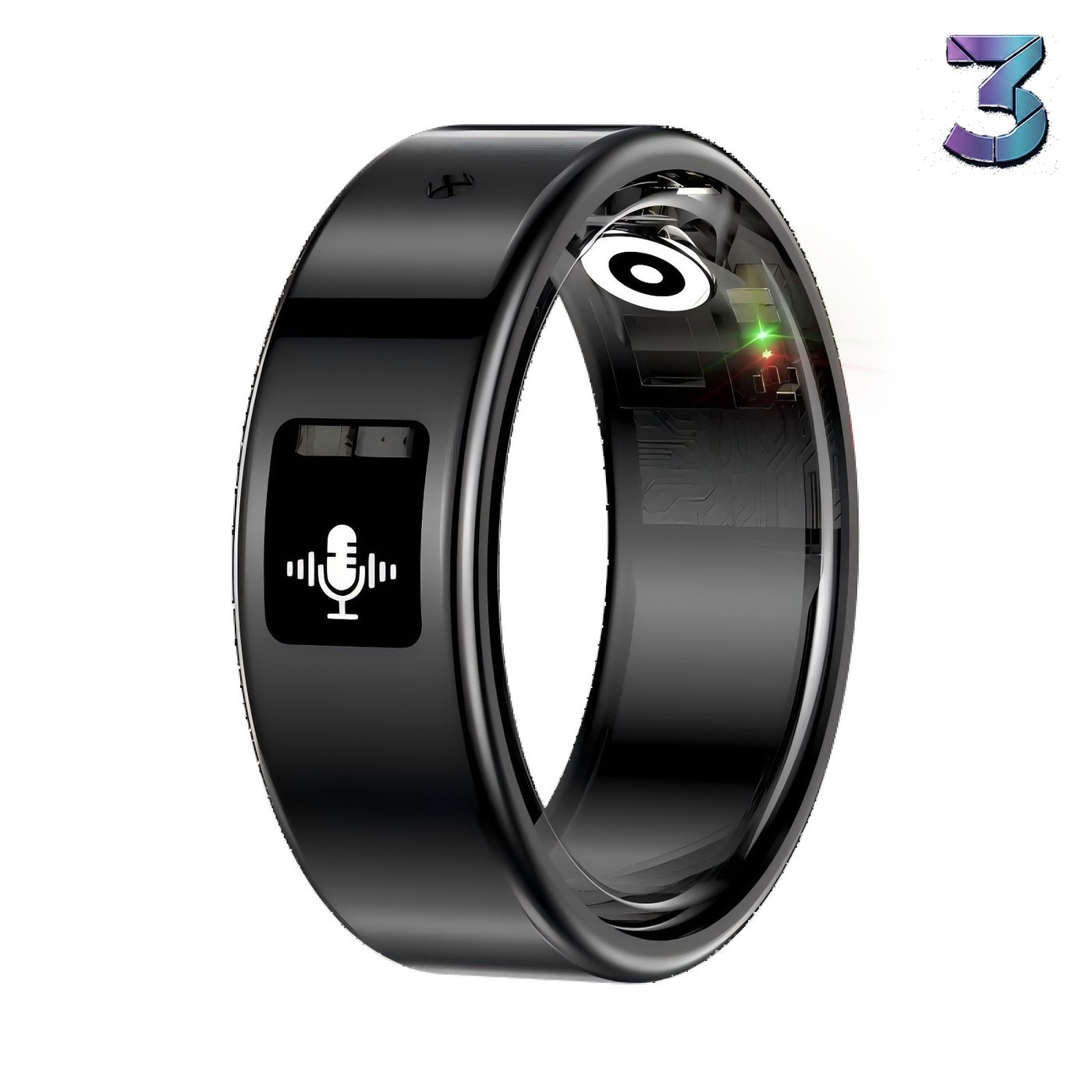 AI Smart Ring – Hartslag, slaap & zuurstofmonitor met selfie video