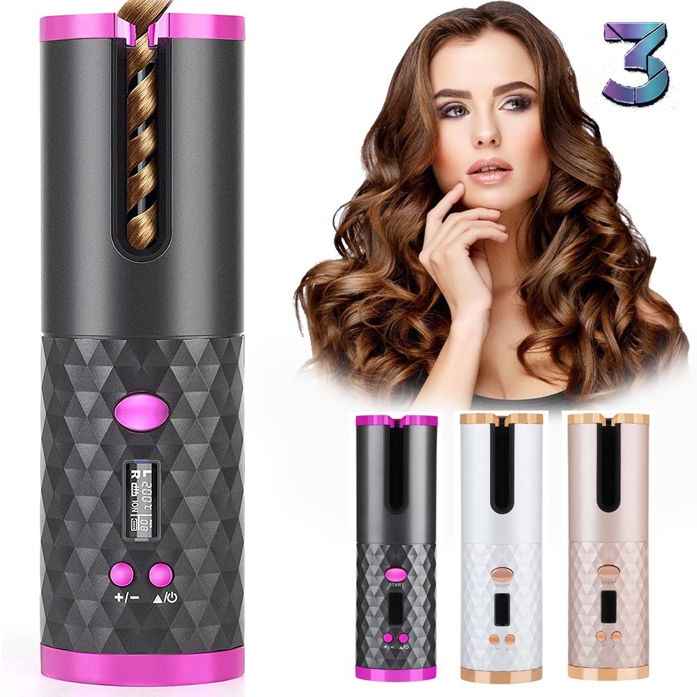 Draadloze Automatische Haarkruller voor Vrouwen – Compact met LCD en K