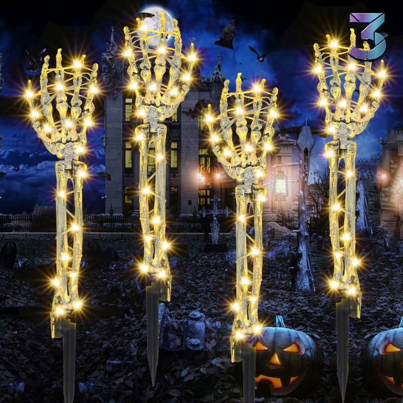 Halloween Skeletarm Set 4-delig – Gloedende Tuindecoratie