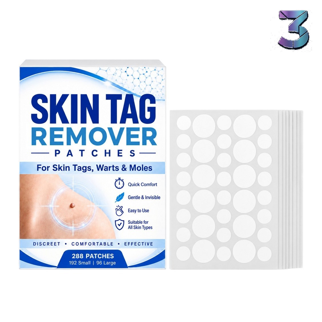 Skin Tag Remover Patches – Eenvoudige, pijnloze verwijdering