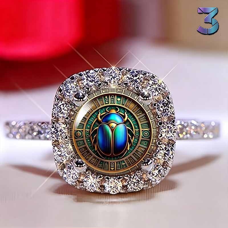 Trendy Unisex Scarab Ring – Egypte stijl, Europees & Amerikaans
