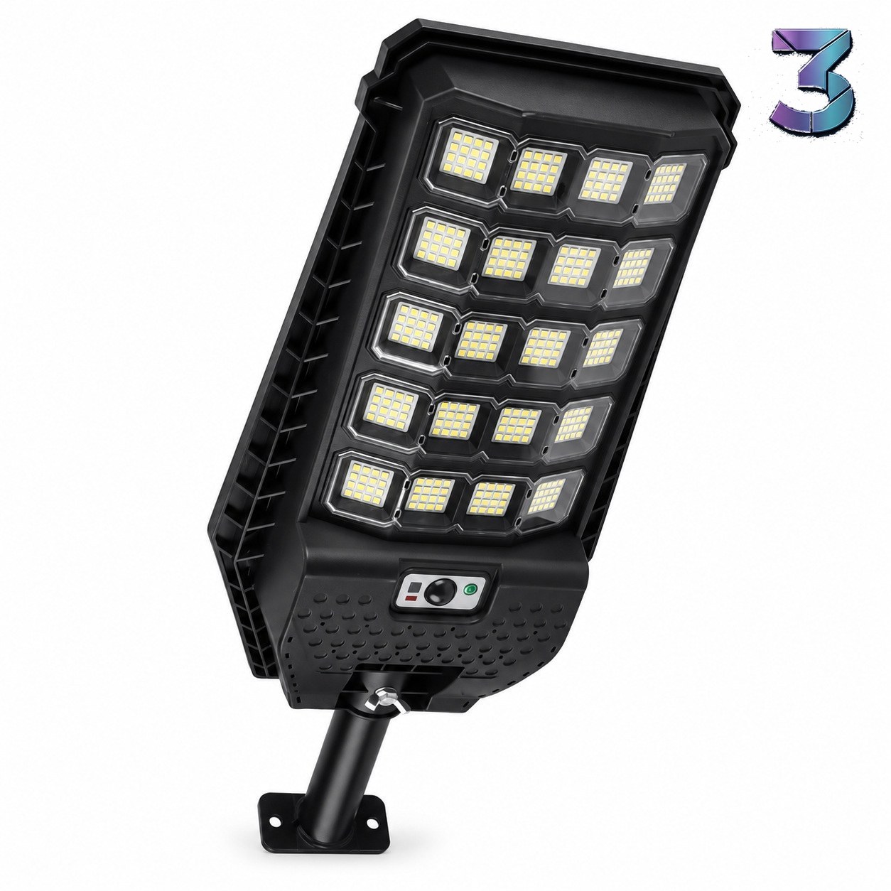 Solar W7207 Bewegingssensor Buitenlamp – Zwart, 5 W LED