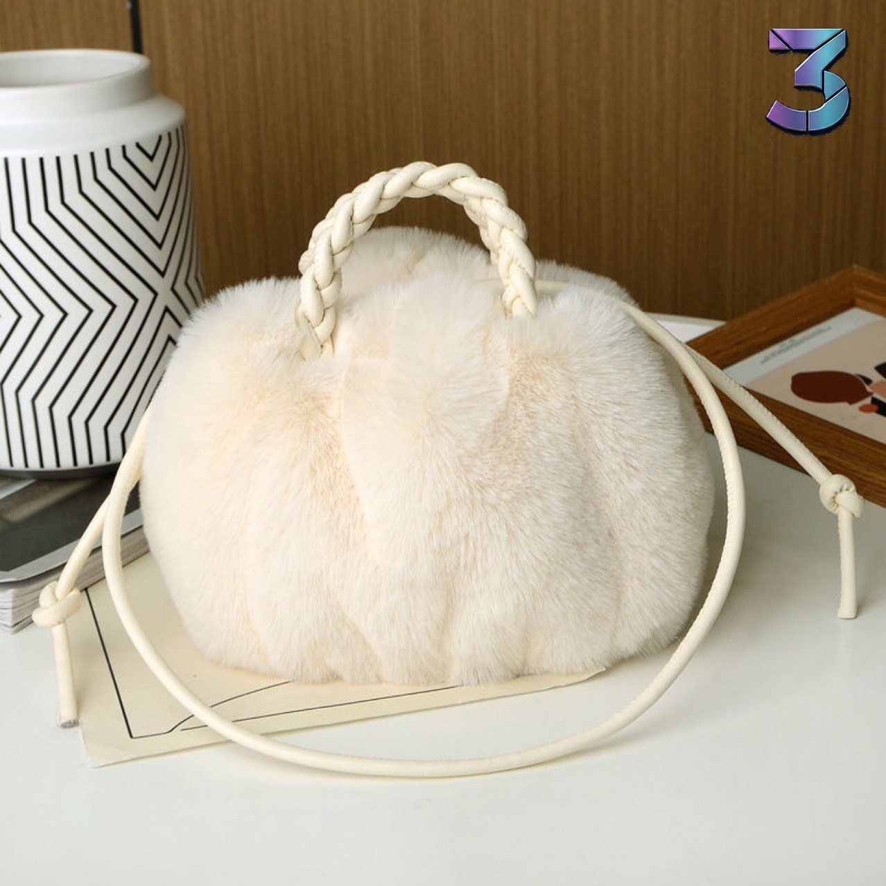 New Mink Inspired Hand Folded Cloud Bag – Beige Crossbody