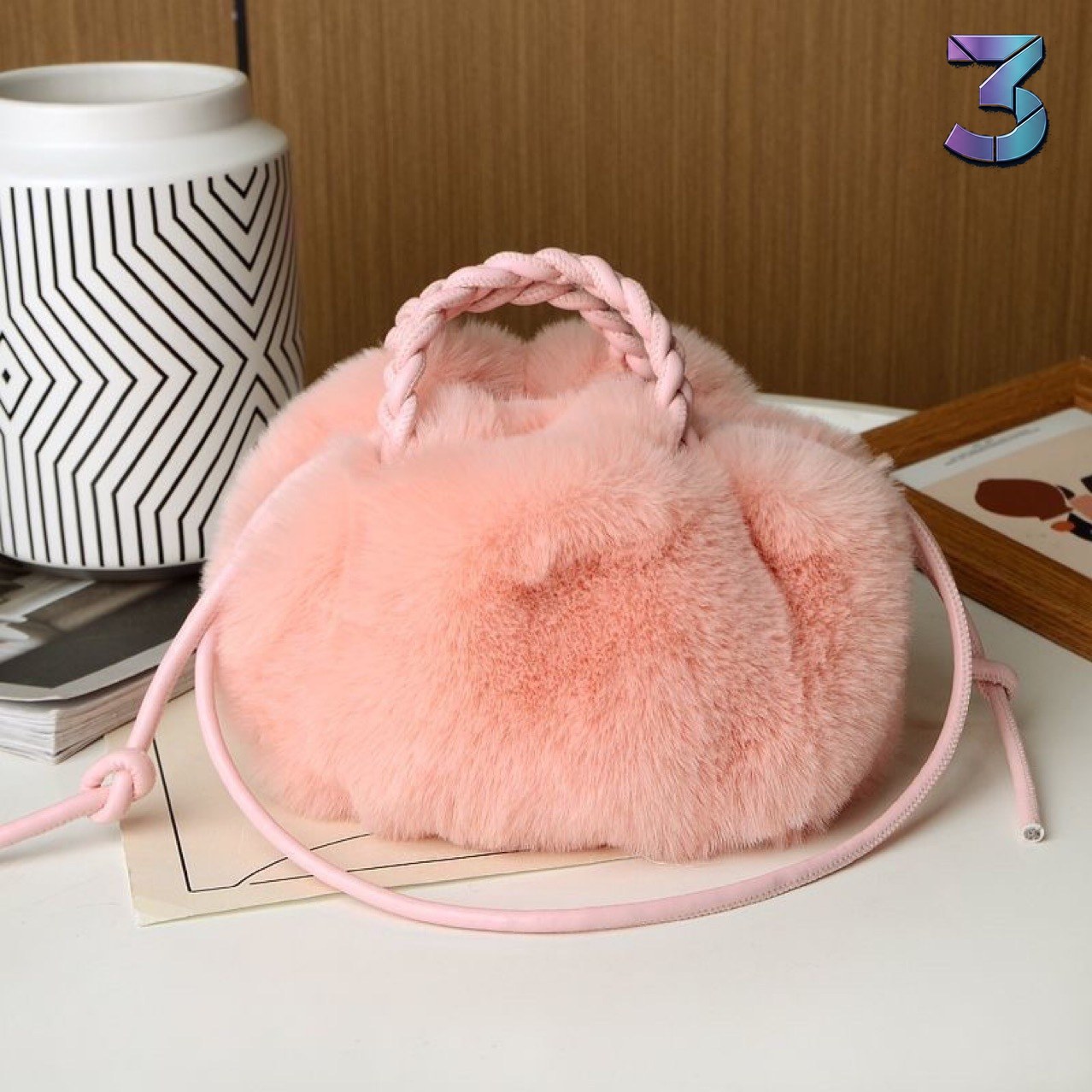 New Mink Inspired Hand Folded Cloud Bag – Pink Shoulder Crossbody