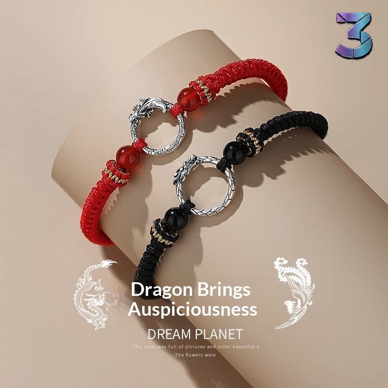 Dragon & Phoenix Geluksparen Gevlochten Armband