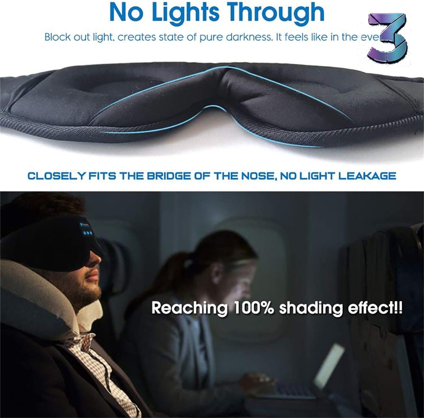 Wireless Bluetooth Stereo Eye Mask – Blackout met ingebouwde speakers