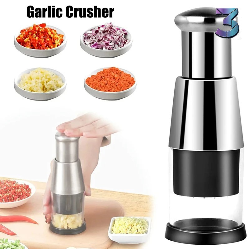 Garlic Crusher & Onion Chopper – Handmatige Multi‑Groente Snijmachine