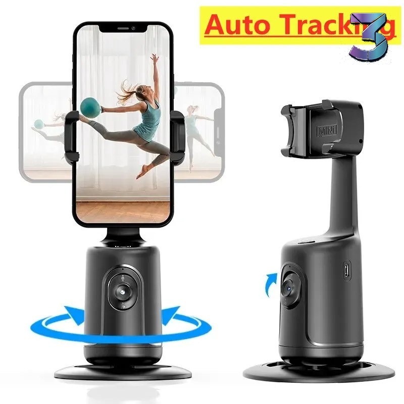 360° AI Face‑Tracking Gimbal – Smart Phone Stabilizer voor Vloggers