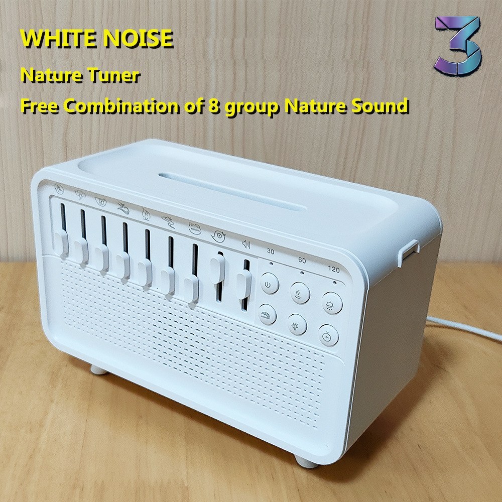 3-in-1 Bluetooth Speaker met White Noise, Night Light & Humidifier