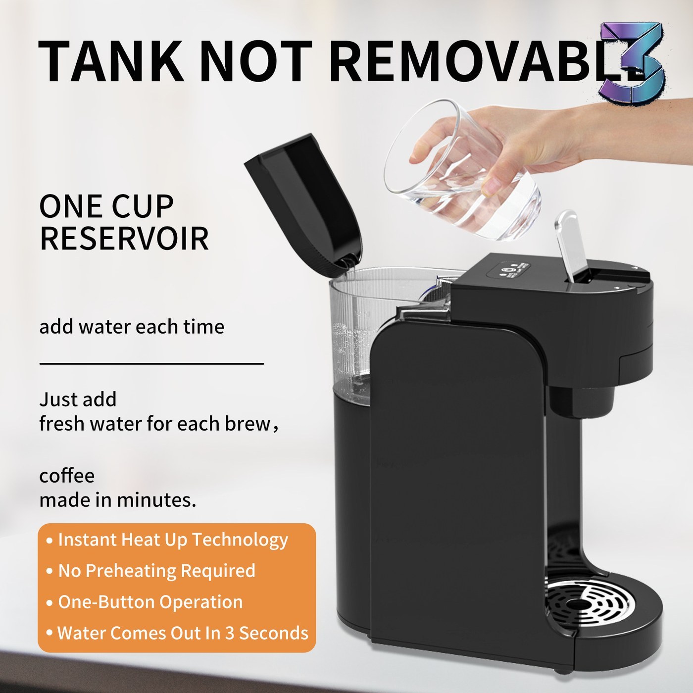 Capsule Coffee Machine Mini – Compact, automatisch, multifunctioneel