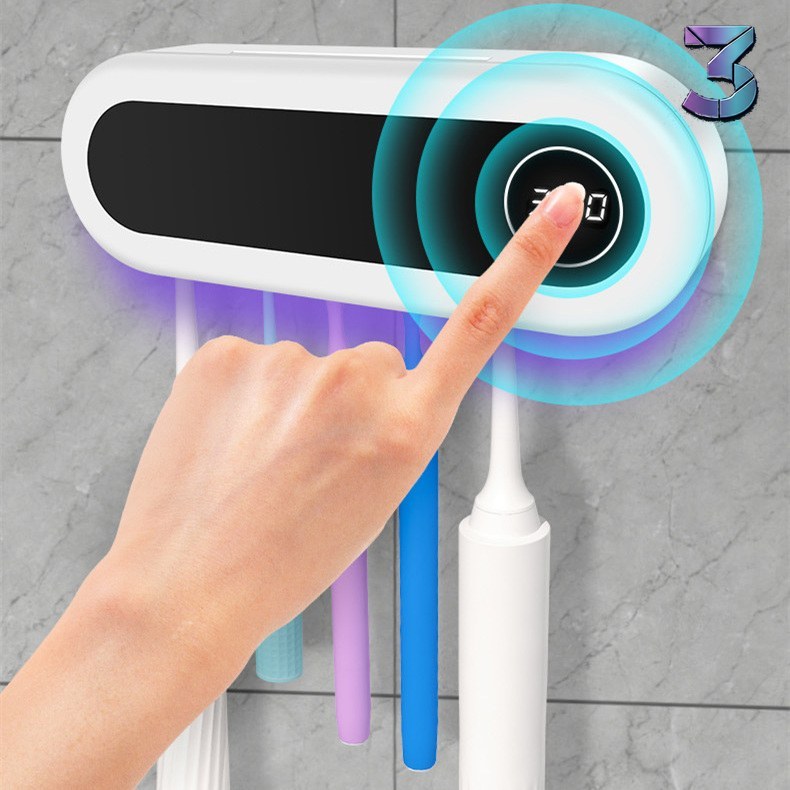 Wall Mounted Toothbrush Holder Smart Toothbrush UV Sterilizer Holder T