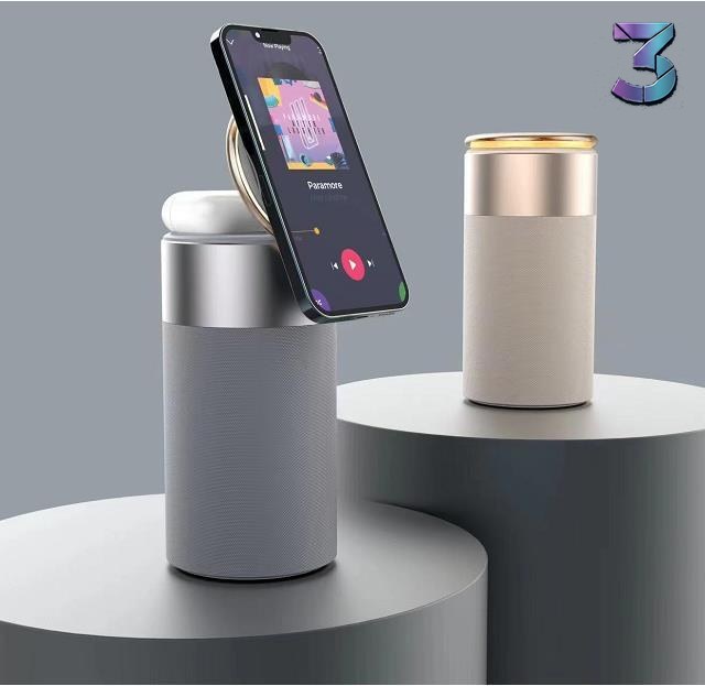 3-in-1 iPhone & AirPods draadloze lader + Bluetooth speaker